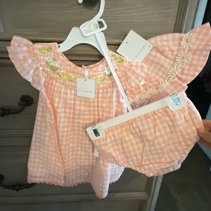 Tahari dress, hat, bloomer set